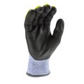 Radians Radians¬Æ Cut Resistant Insulated Gloves, Micro Nitrile Palm, HV Grn/Blk/Blu, XL, 1 Pr RWG604XL